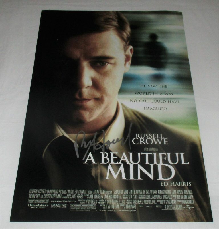 RON HOWARD SIGNED A BEAUTIFUL MIND 12X18 MOVIE POSTER COLLECTIBLE MEMORABILIA