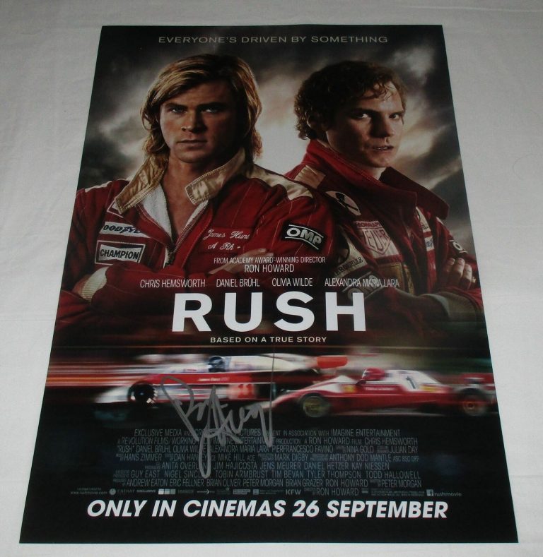 RON HOWARD SIGNED RUSH 12X18 MOVIE POSTER COLLECTIBLE MEMORABILIA