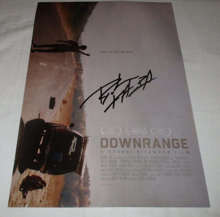 RYUHEI KITAMURA SIGNED DOWNRANGE 12X18 MOVIE POSTER COLLECTIBLE MEMORABILIA
