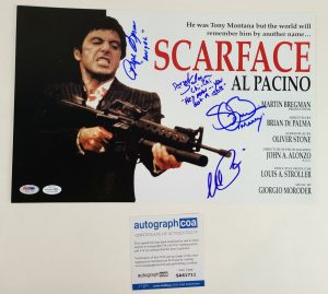 Scarface Cast Autographed 12×18 Poster Photo PSA WITNESS ACOA