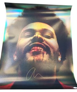 THE WEEKND AUTOGRAPHED HOLOGRAPHIC 24×30 PHOTO POSTER ACOA COLLECTIBLE MEMORABILIA