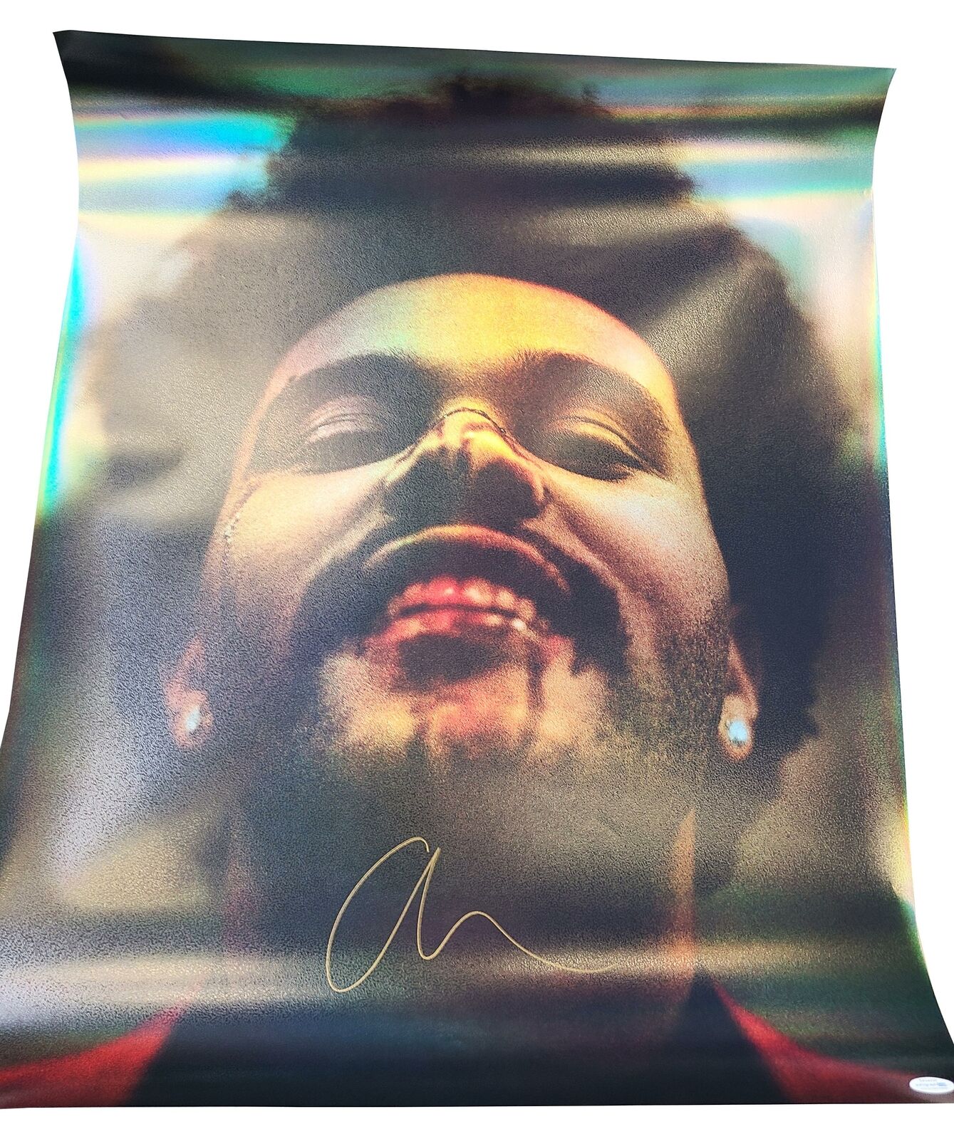 The Weeknd Autographed Holographic 24x30 Photo Poster ACOA | Autographia