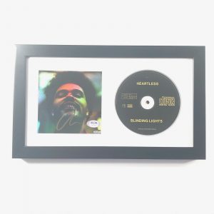 THE WEEKND SIGNED ALBUM CD COVER FRAMED PSA/DNA AUTOGRAPHED HEARTLESS COLLECTIBLE MEMORABILIA