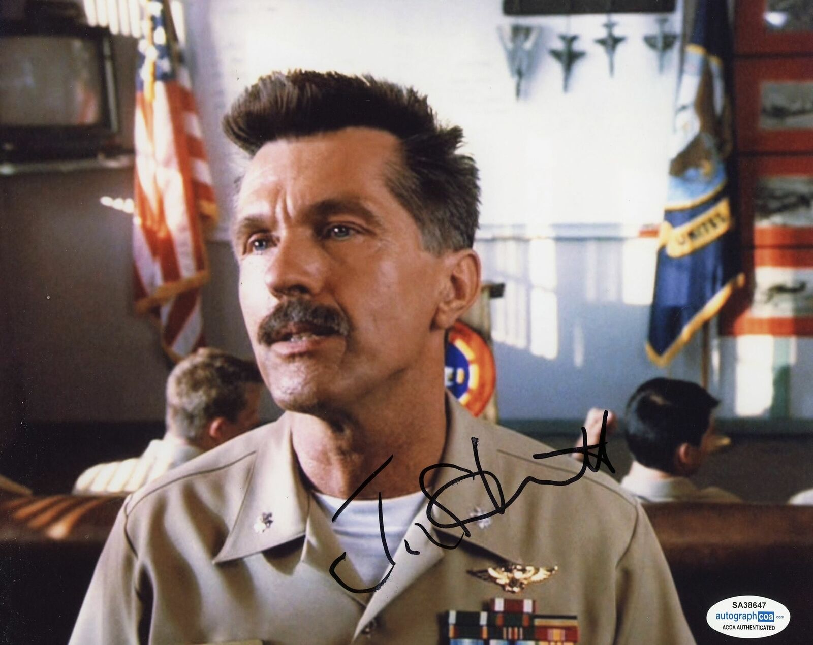 TOM SKERRITT SIGNED TOP GUN 8X10 PHOTO 2 ACOA | Autographia