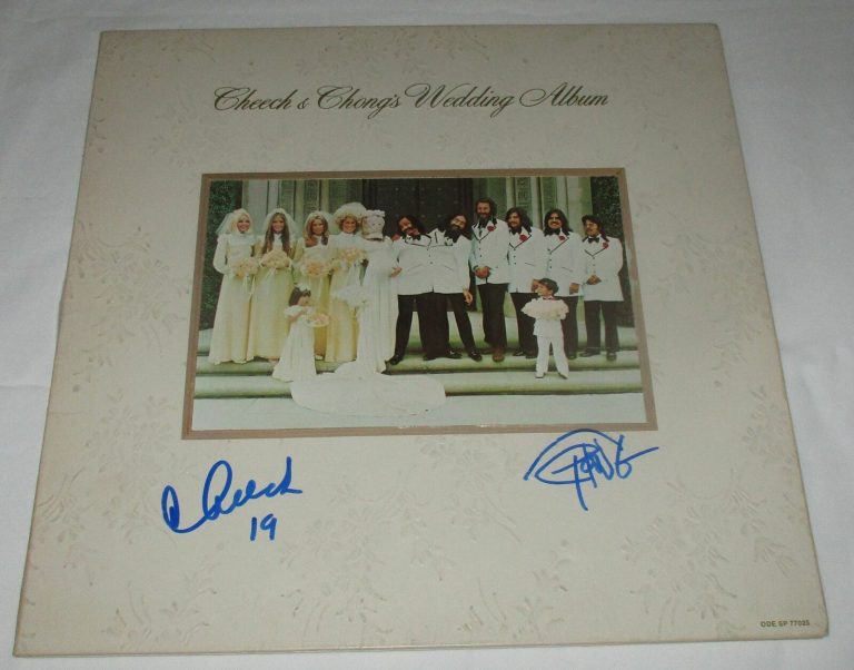 TOMMY CHONG & CHEECH MARIN SIGNED CHEECH & CHONG WEDDING ALBUM VINYL RECORD JSA COLLECTIBLE MEMORABILIA