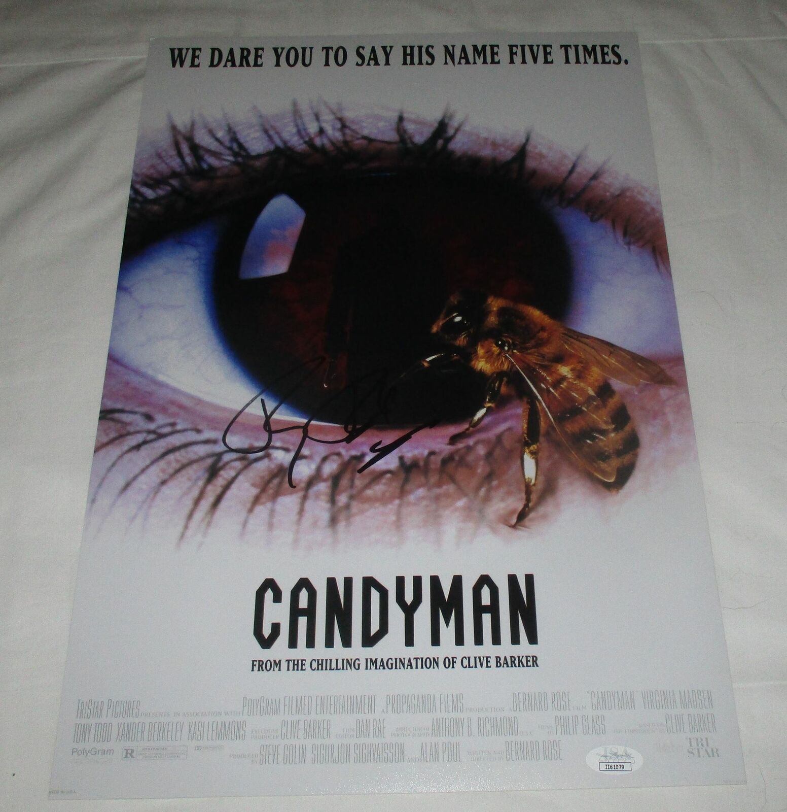 Tony Todd Signed Candyman 12x18 Movie Poster Jsa Autographia
