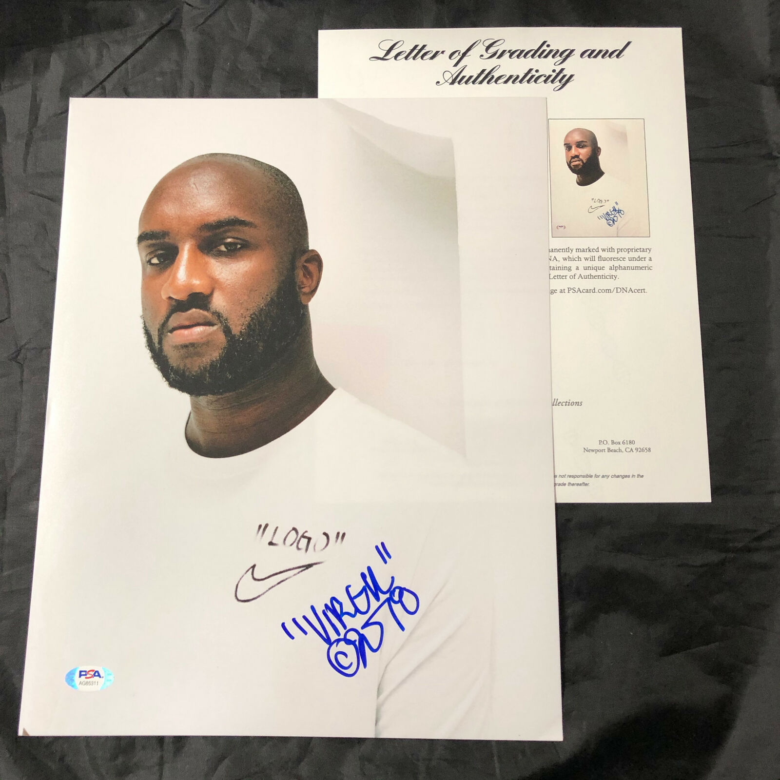 Virgil Abloh (Off-White Founder and CEO) Signed 11x14 Photo COA