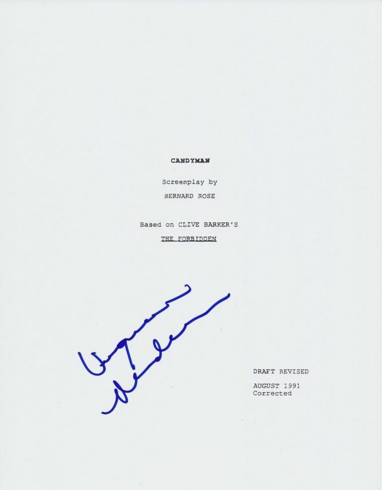 VIRGINIA MADSEN SIGNED CANDYMAN FULL SCRIPT | Autographia