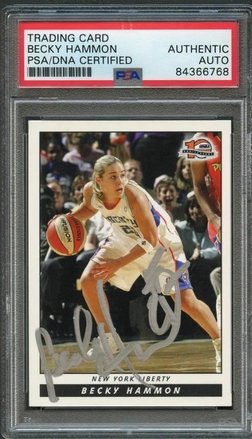 NEW LISTING2006 WNBA #100 Becky Hammon Signed Card PSA Slabbed Auto