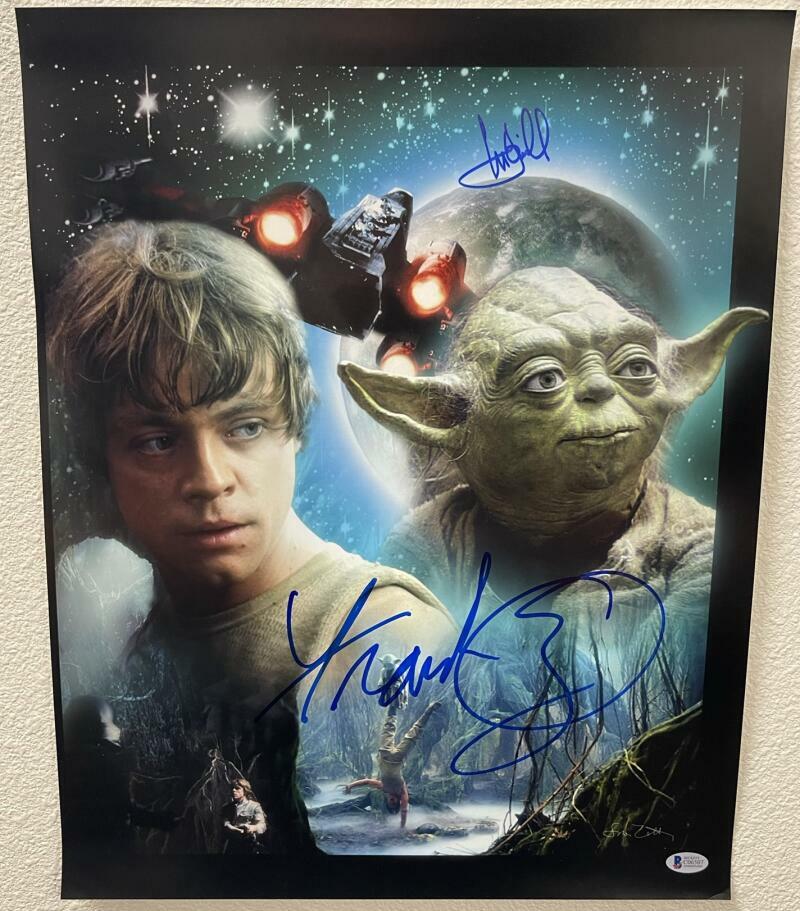 FRANK OZ MARK HAMILL SIGNED 16X20 PHOTO STAR WARS AUTHNETIC AUTOGRAPH BECKET E