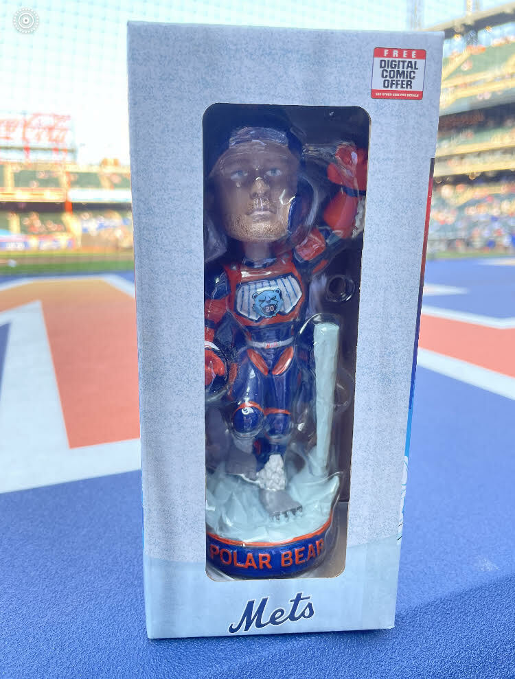 PETE ALONSO BOBBLE HEAD BOBBLEHEAD NEW YORK METS POLAR BEAR FIELD OF DREAMS SGA