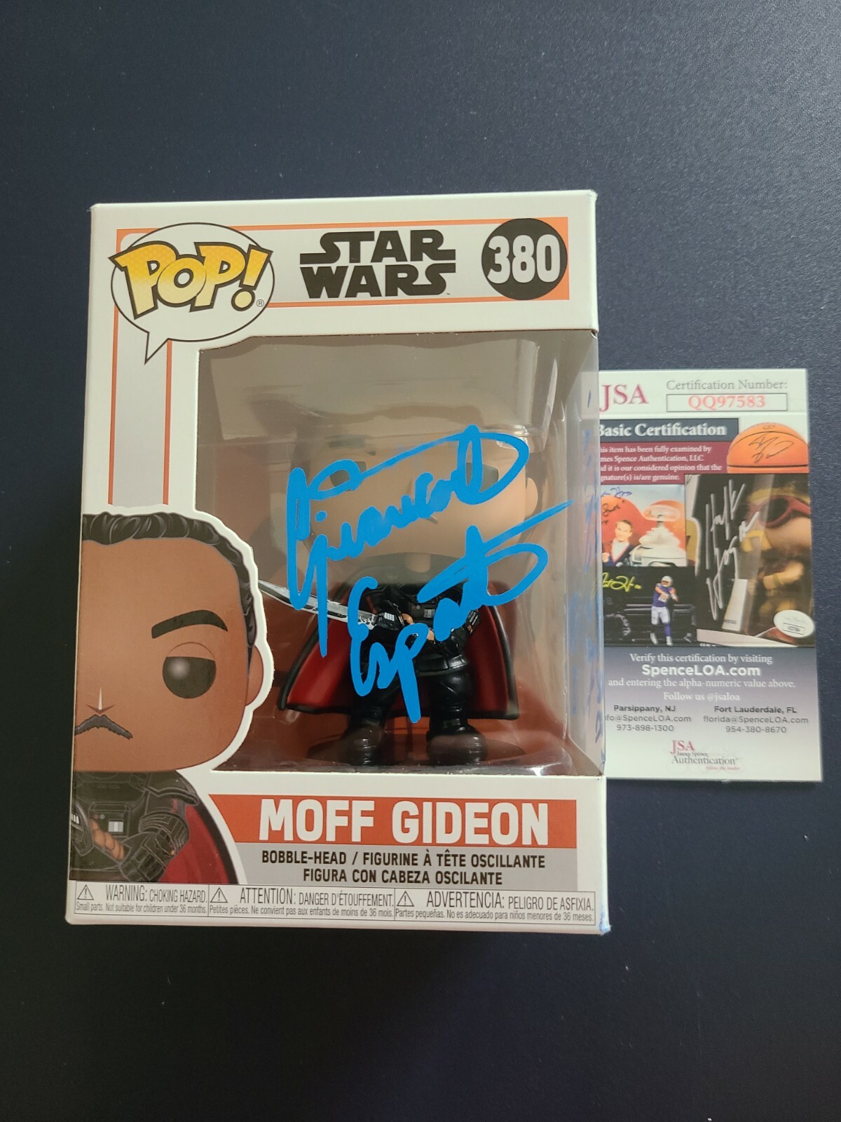 GIANCARLO ESPOSITO signed #380 THE MANDALORIAN MOFF Funko Pop! Figure JSA