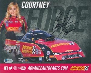 COURTNEY FORCE AUTHENTIC SIGNED 8×10 CARDSTOCK PHOTO AUTOGRAPHED BAS #S72618 COLLECTIBLE MEMORABILIA