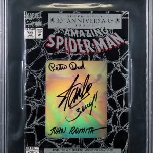 (4) Stan Lee, Romita +2 Signed The Amazing Spider-Man #365 Comic BAS Slabbed