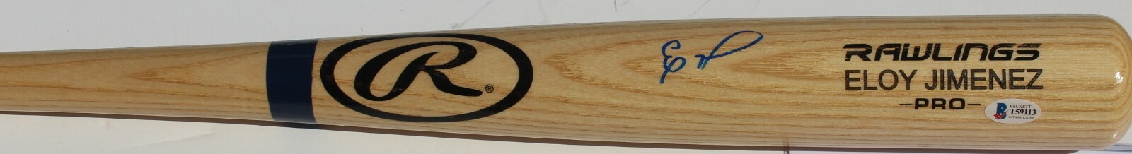 NEW LISTINGEloy Jimenez Signed Rawlings Baseball Bat w/Beckett COA Chicago White Sox #1