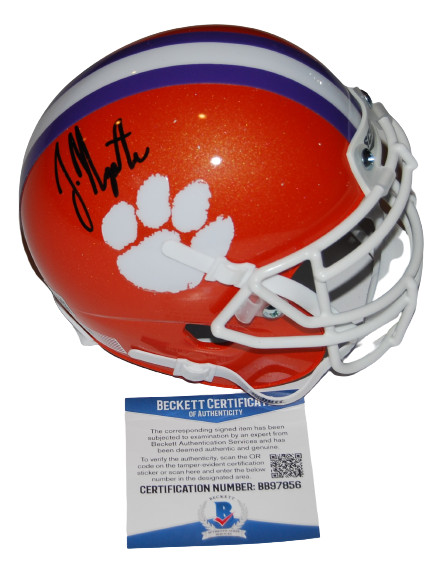 JOSEPH NGATA signed (CLEMSON TIGERS) mini football helmet BECKETT BAS BB97856