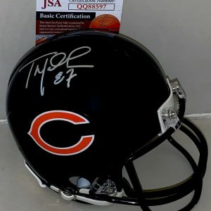 Tom Waddle signed Chicago Bears mini helmet autographed JSA