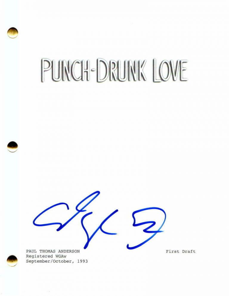 ADAM SANDLER SIGNED AUTOGRAPH PUNCH-DRUNK LOVE FULL MOVIE SCRIPT – BILLY MADISON  COLLECTIBLE MEMORABILIA