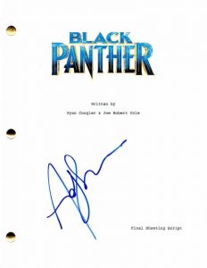 ANDY SERKIS SIGNED AUTOGRAPH BLACK PANTHER FULL MOVIE SCRIPT – CHADWICK BOSEMAN  COLLECTIBLE MEMORABILIA