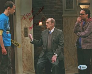 BOB NEWHART BIG BANG THEORY AUTHENTIC SIGNED 8×10 PHOTO AUTOGRAPHED BAS #S84084 COLLECTIBLE MEMORABILIA