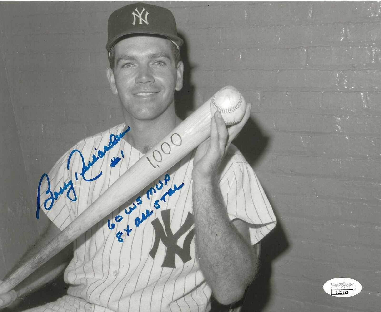 Bobby Richardson signed New York Yankees 8x10 photo W/ Inscriptions JSA ...