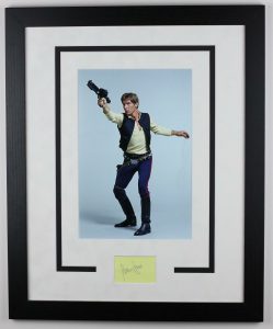 HARRISON FORD “STAR WARS” AUTOGRAPH SIGNED ‘HAN SOLO’ FRAMED 16×20 DISPLAY ACOA COLLECTIBLE MEMORABILIA