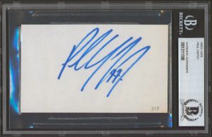 RED WINGS PAUL COFFEY AUTHENTIC SIGNED 3×5 INDEX CARD BAS SLABBED COLLECTIBLE MEMORABILIA