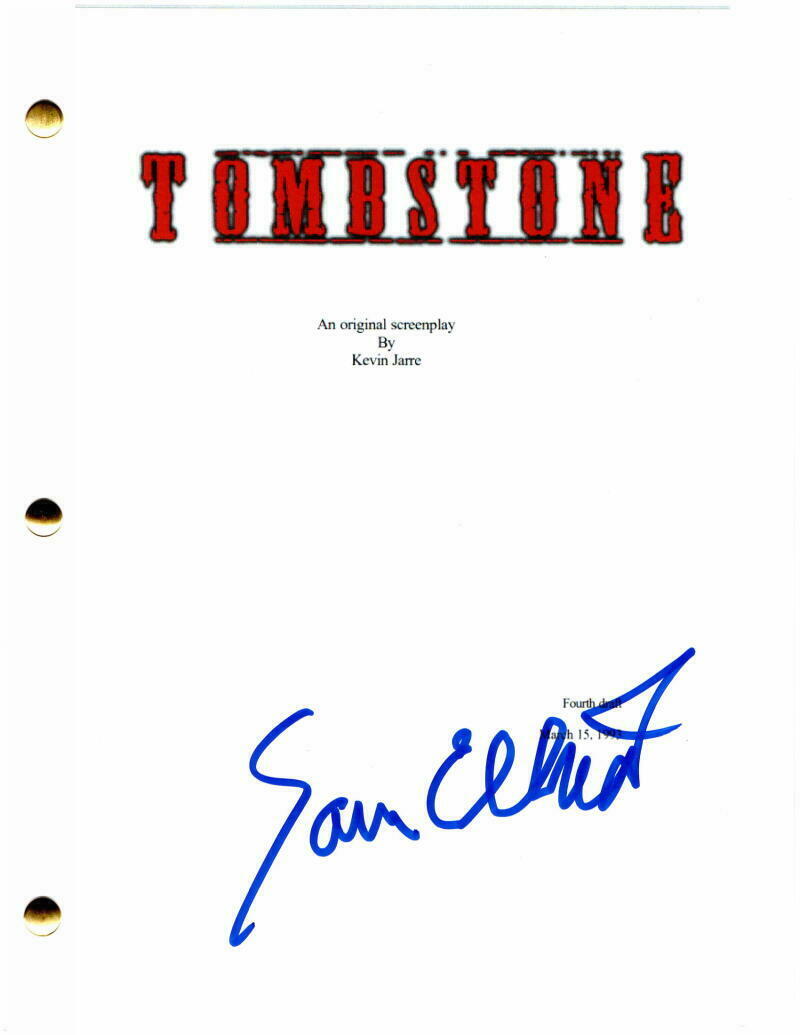 SAM ELLIOTT SIGNED AUTOGRAPH TOMBSTONE FULL MOVIE SCRIPT - BILL PAXTON ...