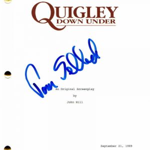 TOM SELLECK SIGNED AUTOGRAPH QUIGLEY DOWN UNDER FULL MOVIE SCRIPT - MAGNUM PI Collectible Memorabilia