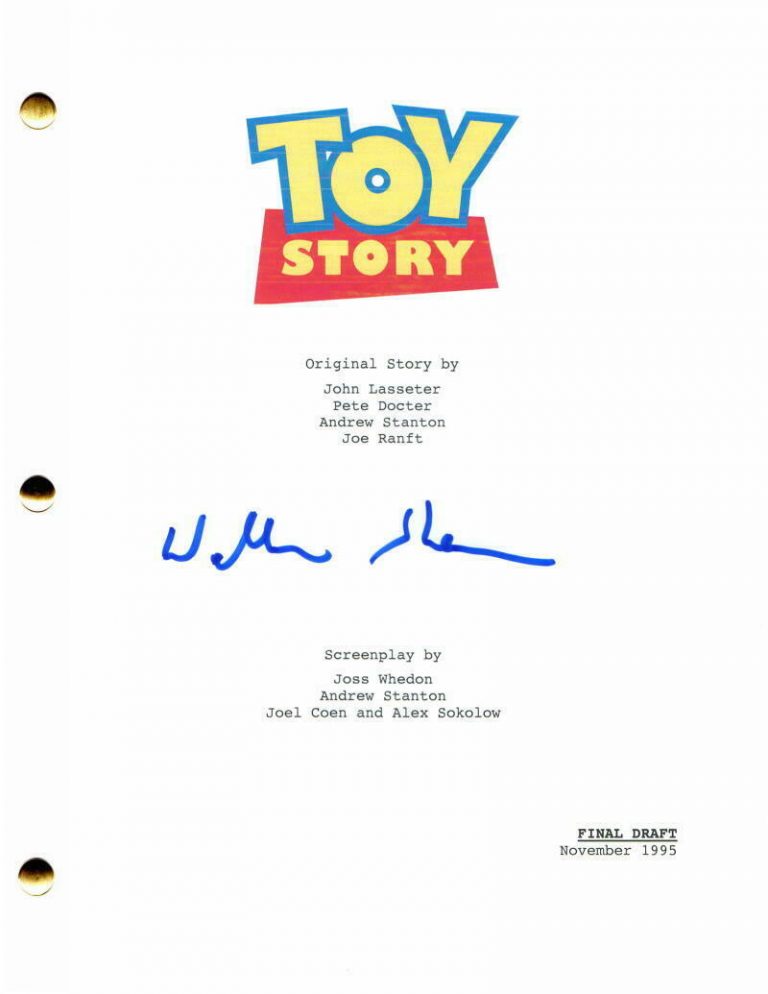 WALLACE SHAWN SIGNED AUTOGRAPH TOY STORY FULL MOVIE SCRIPT – REX, PRINCESS BRIDE  COLLECTIBLE MEMORABILIA