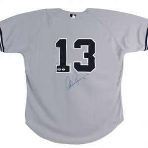 Yankees Alex Rodriguez 2004 Grey Russell Athletic Jersey Auto Graded 9! PSA/DNA