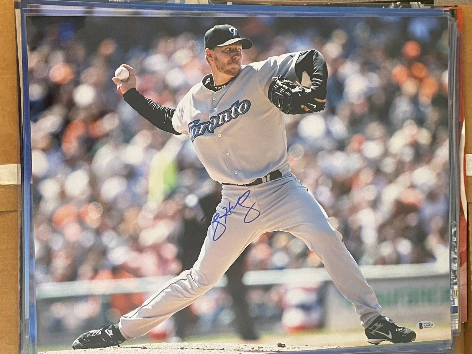 ROY HALLADAY SIGNED 16X20 PHOTO TORONTO BLUE JAYS BECKETT BAS AUTOGRAPH AUTO A