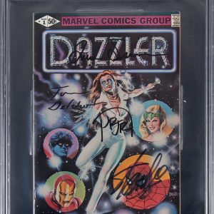 (4) Stan Lee, Romita, Defalco & Simonson Signed Dazzler #1 Comic BAS Slabbed