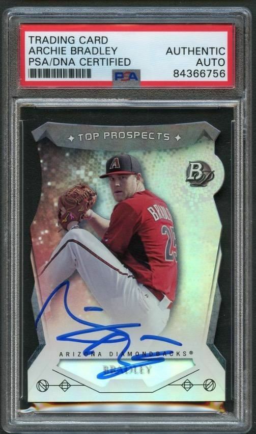 2014 BOWMAN PLATINUM DIE-CUT #TP-AB ARCHIE BRADLEY Signed Card PSA Slabbed Auto