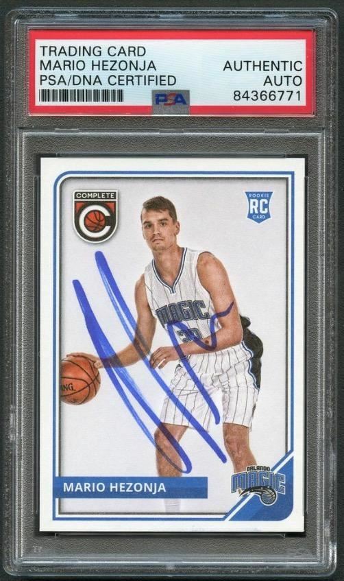 2015-16 Panini Complete #327 Mario Hezonja Signed Card AUTO PSA/DNA Slabbed Magi