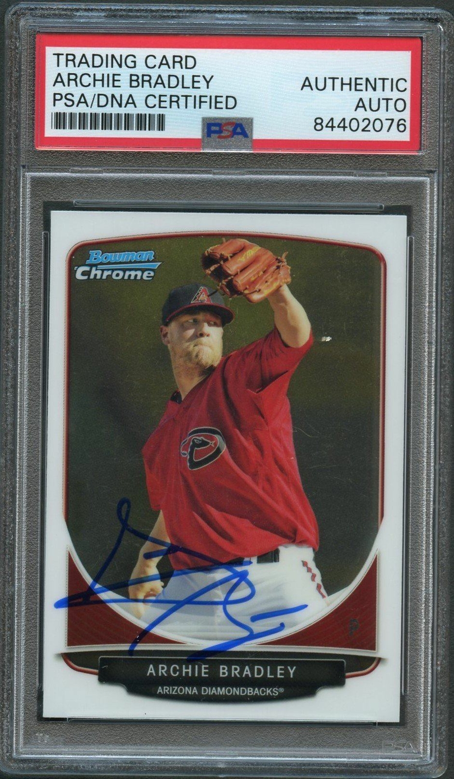 2013 BOWMAN DRAFT CHROME #TP30 ARCHIE BRADLEY SIGNED CARD PSA SLABBED AUTO ROOKI COLLECTIBLE MEMORABILIA