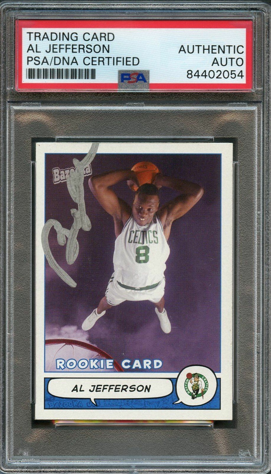2004-05 Topps Bazooka #195 Al Jefferson Signed Rookie Card AUTO PSA Slabbed RC C