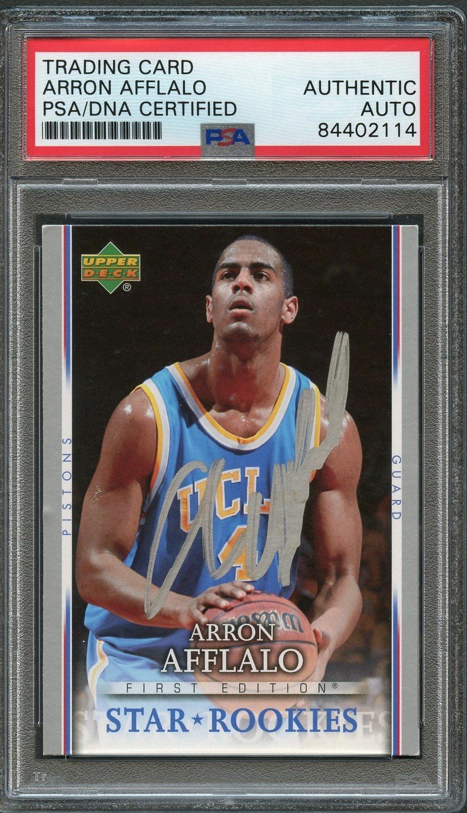 2007-08 Upper Deck First Edition #226 Arron Afflalo Signed Card AUTO PSA Slabbed