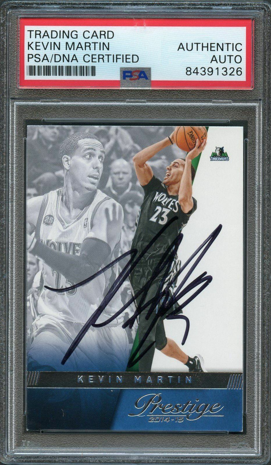 2014-15 Panini Prestige #135 Kevin Martin Signed Card AUTO PSA Slabbed Timberwol