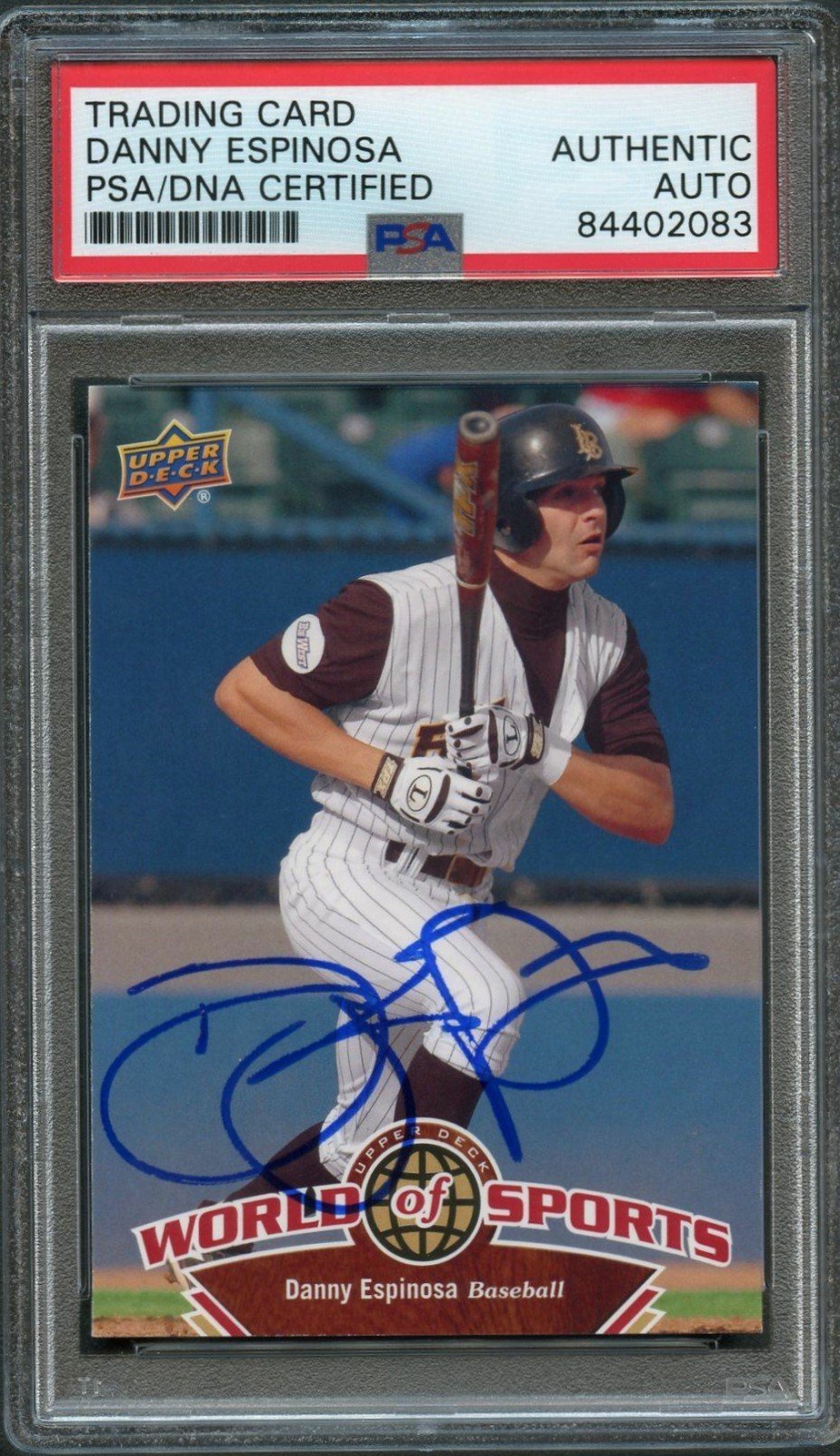 2010 Upper Deck World of Sports #135 Danny Espinosa Signed Card PSA Slabbed Auto