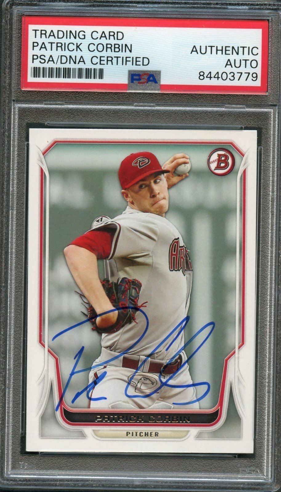 2014 Bowman #184 Patrick Corbin Signed Card PSA Slabbed Auto Dbacks