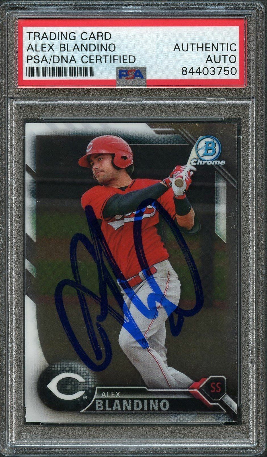 2016 Bowman Chrome Prospect #BCP 119 Alex Blandino Signed Card PSA Slabbed Auto