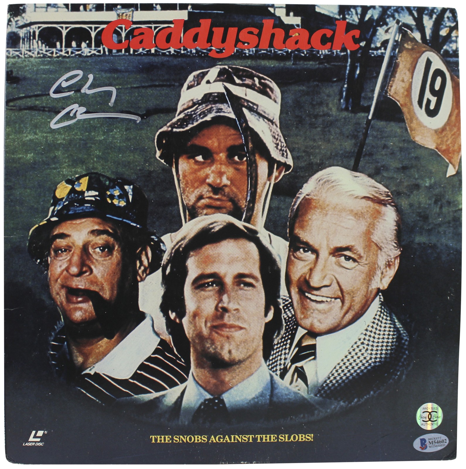 Chevy Chase Authentic Signed Caddyshack Laser Disc Cover w/Disc BAS Wit #M54602