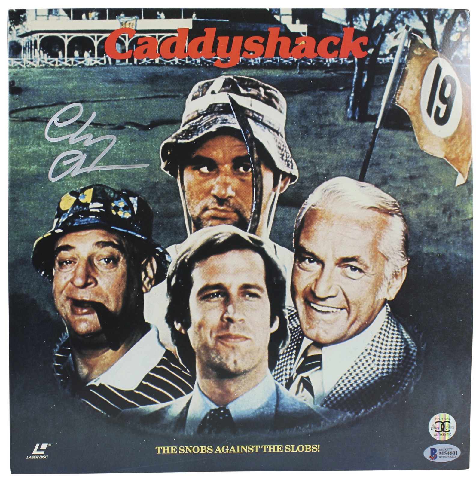 Chevy Chase Authentic Signed Caddyshack Laser Disc Cover w/Disc BAS Wit #M54601