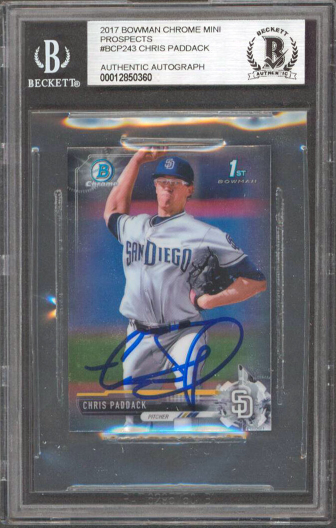 Padres Chris Paddack Signed 3