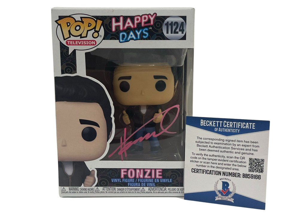 HENRY WINKLER SIGNED HAPPY DAYS THE FONZ FUNKO FIGURE AUTOGRAPH PROOF BECKETT F