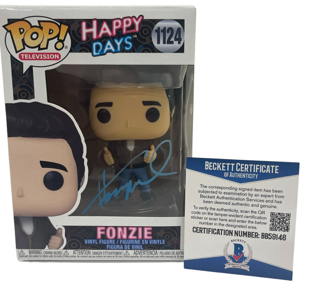HENRY WINKLER SIGNED HAPPY DAYS THE FONZ FUNKO FIGURE AUTOGRAPH PROOF BECKETT G