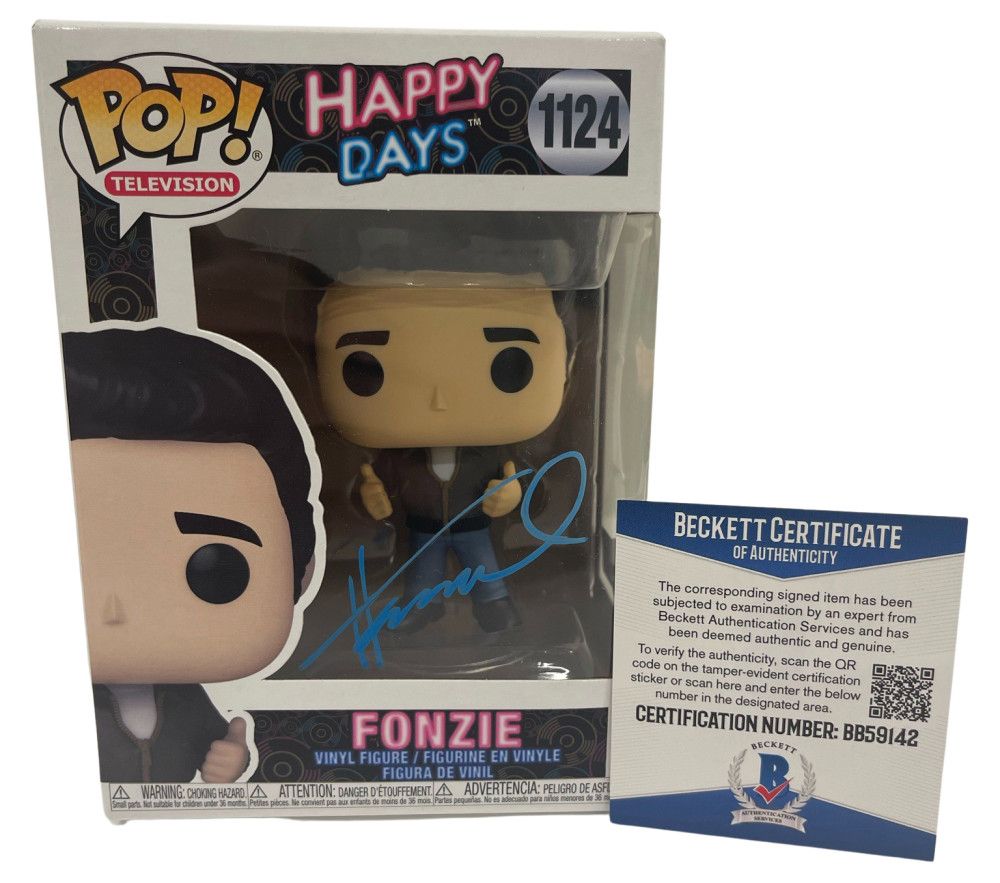 HENRY WINKLER SIGNED HAPPY DAYS THE FONZ FUNKO FIGURE AUTOGRAPH PROOF BECKETT I