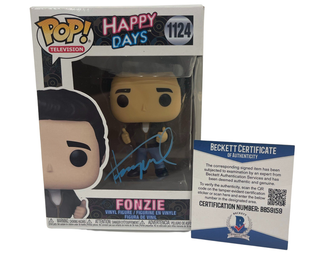 HENRY WINKLER SIGNED HAPPY DAYS THE FONZ FUNKO FIGURE AUTOGRAPH PROOF BECKETT J