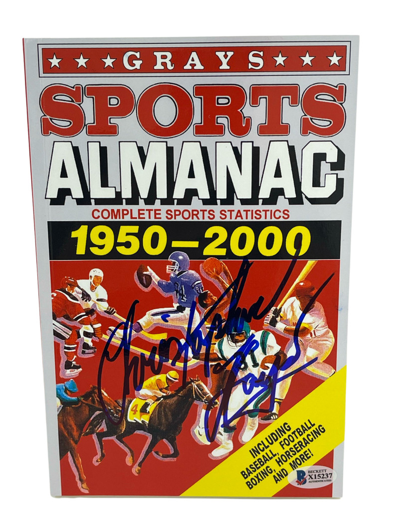CHRISTOPHER LLOYD SIGNED BACK TO THE FUTURE GRAYS ALMANAC AUTOGRAPH BECKETT 40